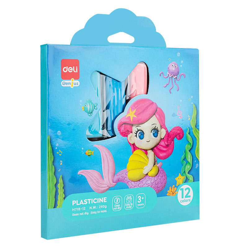 PLASTILINA 12 CULORI 240G CUTIE CARTON DELI PLASTILINA 12 CULORI 240G CUTIE CARTON DELI